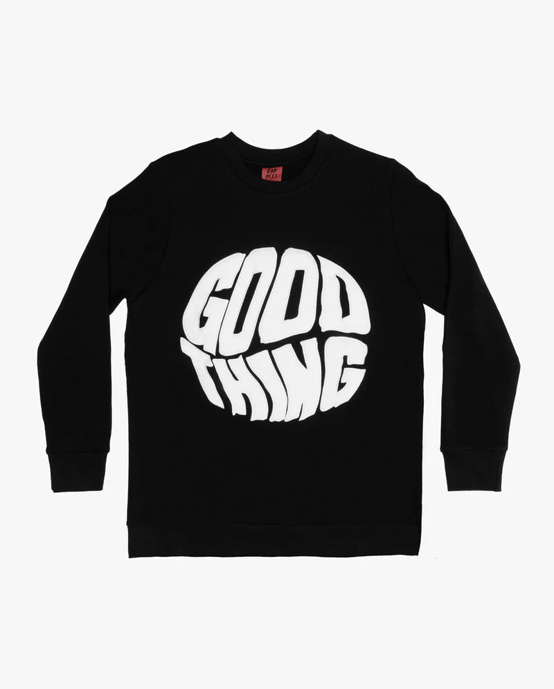 Band of Boys Bandits Good Thing Fleece Crew jumper in black