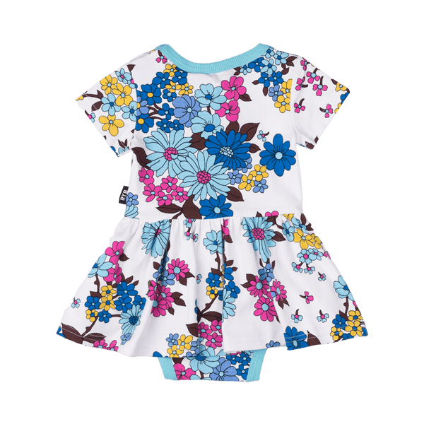 Rock Your Baby Winifred baby waisted dress in blue