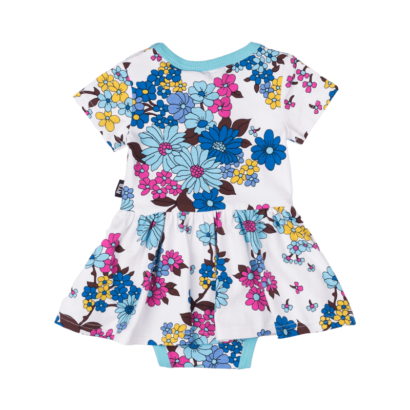 Rock Your Baby Winifred baby waisted dress in blue