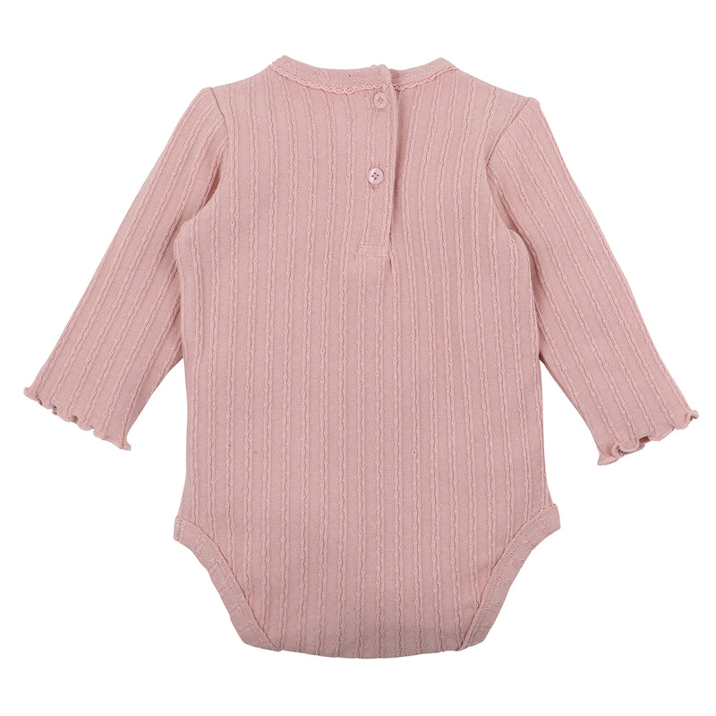 Bebe Ella rib bodysuit in dusky pink