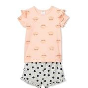 Milky Clothing Seashells Pyjamas in pink Marle