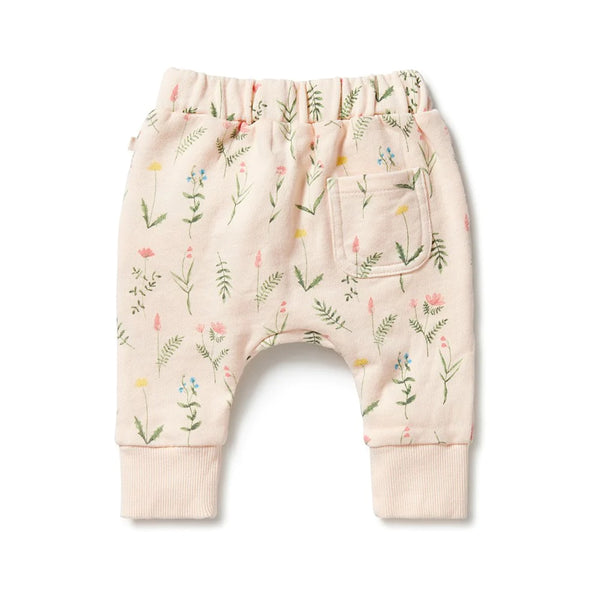 Wilson & Frenchy Organic Terry Slouch Pant Wild Flower Print in Multi