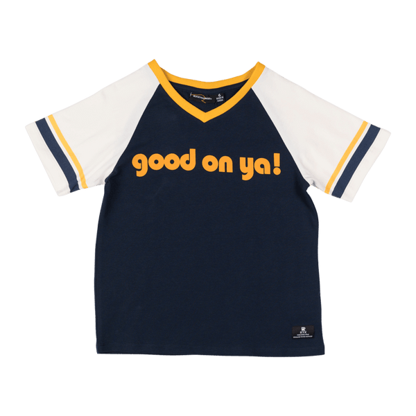 Rock Your Baby Good on ya t-shirt navy in blue