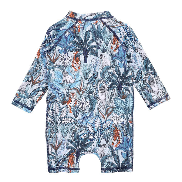 Bebe Matt print ls swimsuit