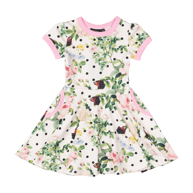 Rock Your Baby Augusta waisted dress in white