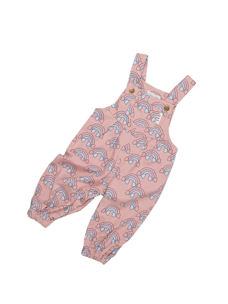 Huxbaby Rain Bow overalls dusty rose in pink