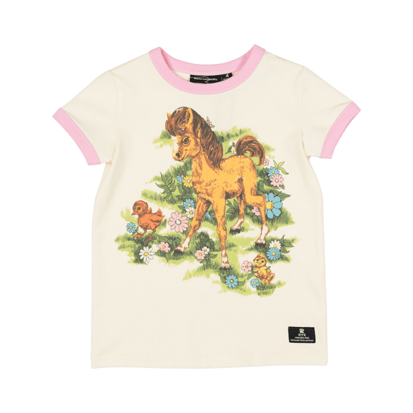 Rock your baby country life ss ringer t-shirt in cream