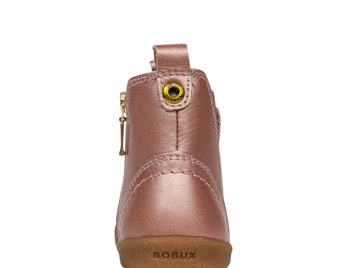Bobux I-Walk Jodhpur Boot Rose Gold  in pink