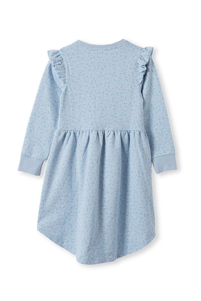 Milky Daisy Frill Dress Whisper Blue in blue