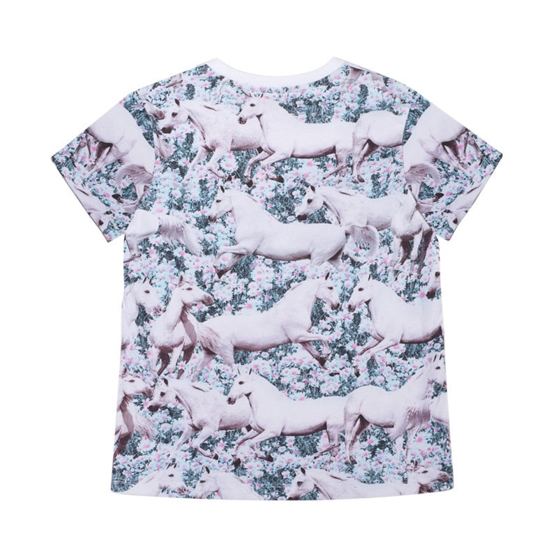 Paper Wings Classic Short Sleeve T-Shirt Dream Field in multi coloured print