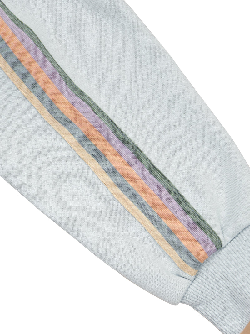 Huxbaby Dusty sky stripe retro track pant in blue