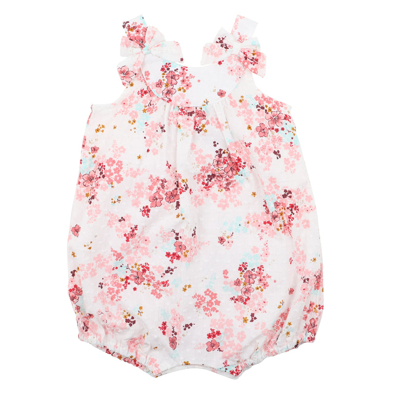 Bebe Izzy print woven romper in pink floral