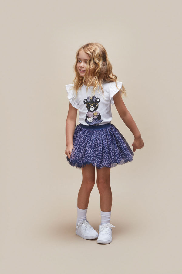 Huxbaby Hux girl Bow T-Shirt in white