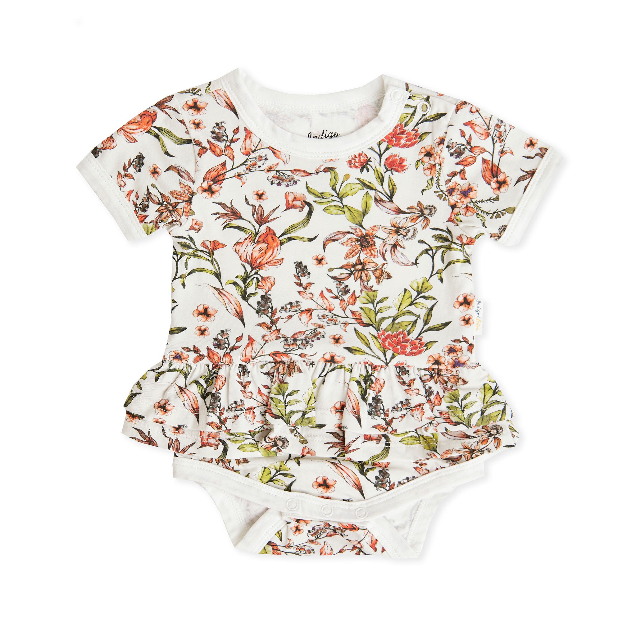 Indigo & Lellow Julie ruffle bodysuit - Floral Blossom