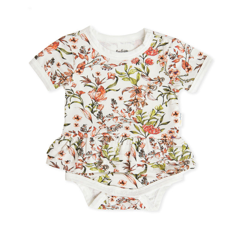 Indigo & Lellow Julie ruffle bodysuit - Floral Blossom