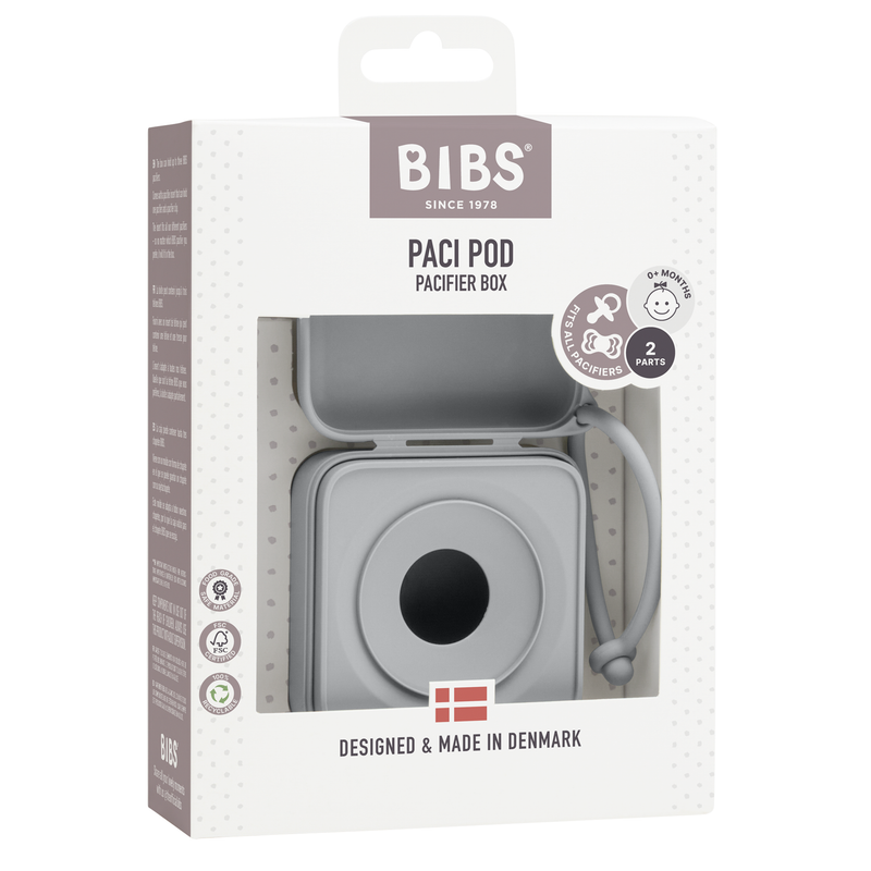 Bibs Pacifier Box Cloud in Grey