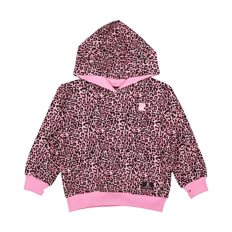 Rock Your Baby Pink Leopard Hoodie in pink