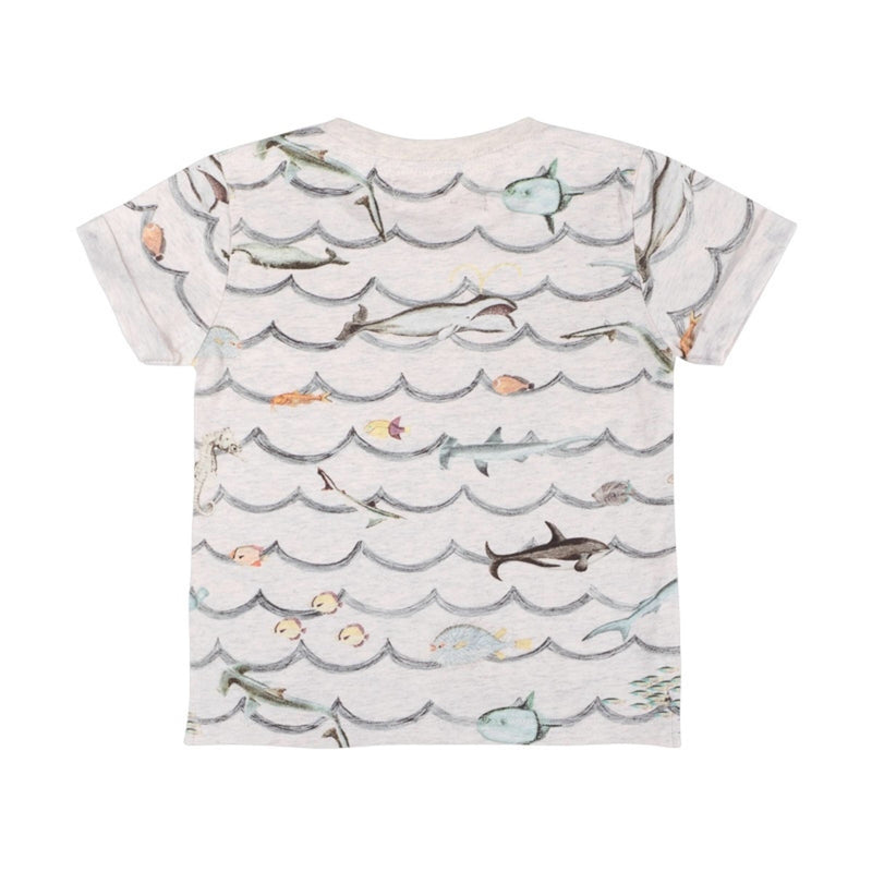 Paper Wings baby Cuff T-Shirt Animal Waves