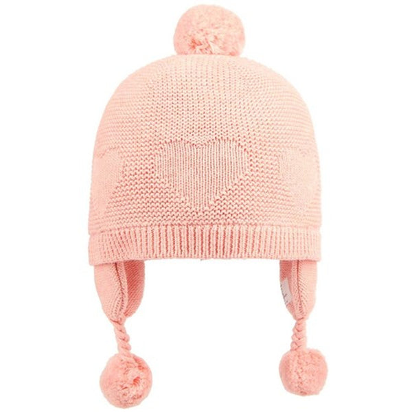 Toshi beanie organic earmuff fantasy hearts in pink