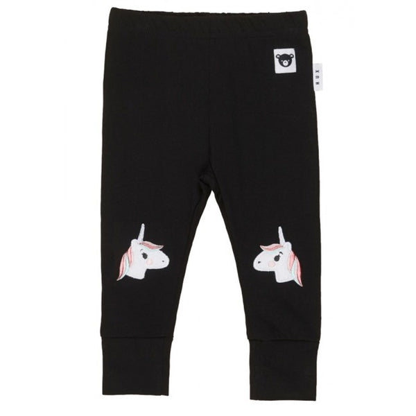 Huxbaby Unicorn Knee Leggings Black