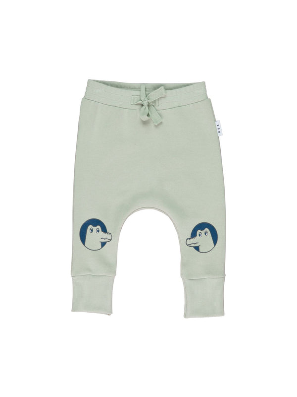 Huxbaby Croc-O-Gator Drop Crotch Trackpant in green