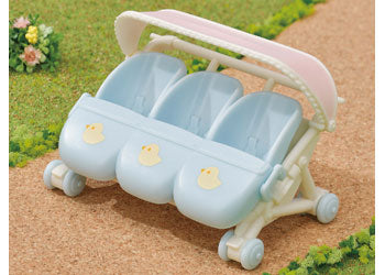 Sylvanian Families triplets stroller