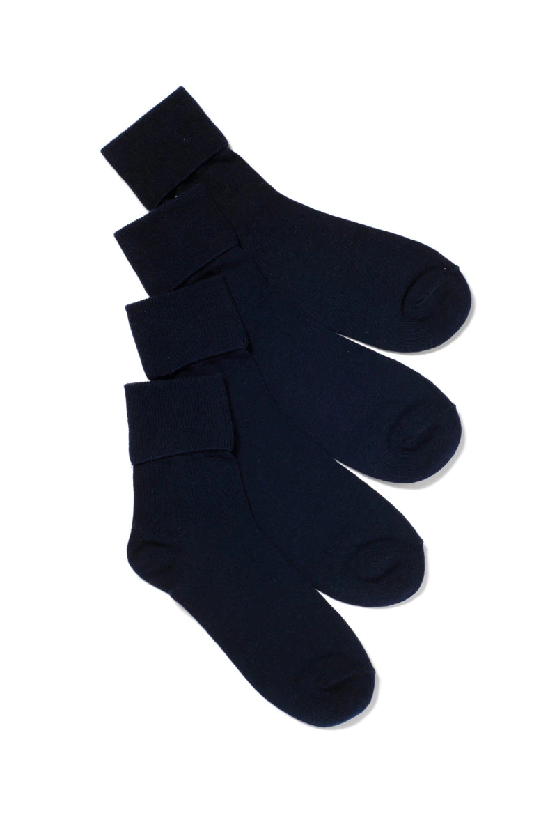 Bonds School Turnover Top Sock in Navy