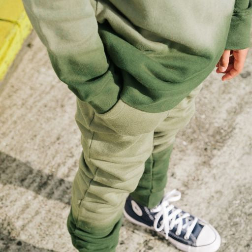 Band of Boys Joggers Green Dip Dye in Green