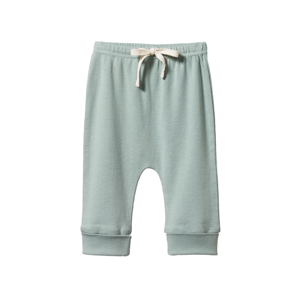 Nature Baby drawstring pants lagoon in green