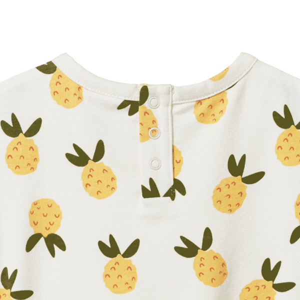 Nature Baby Twirl Dress Pineapple Print in yellow