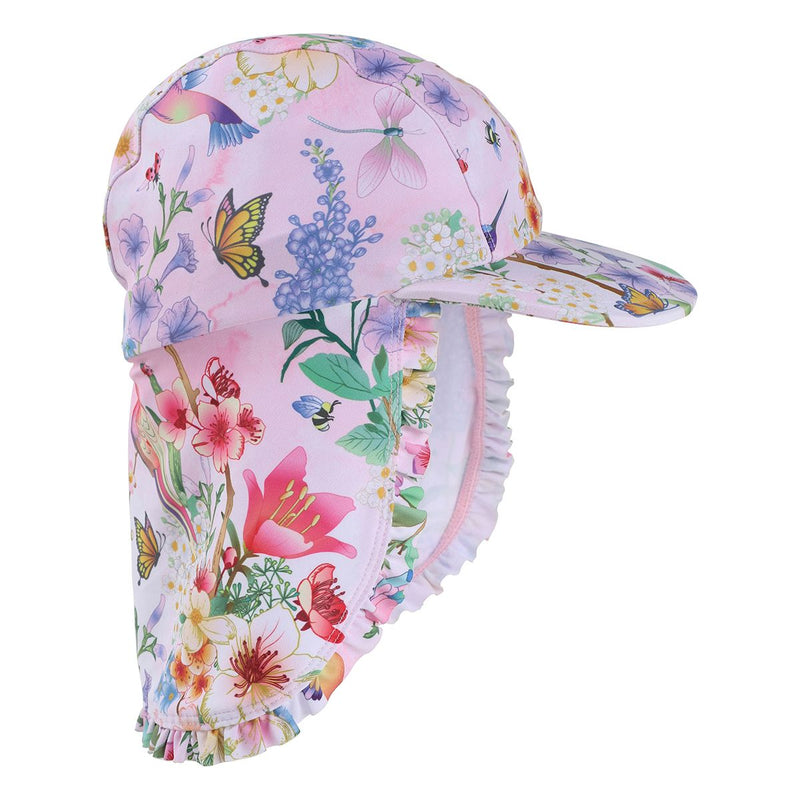 Bebe Willow legionnaire swim hat in pink floral