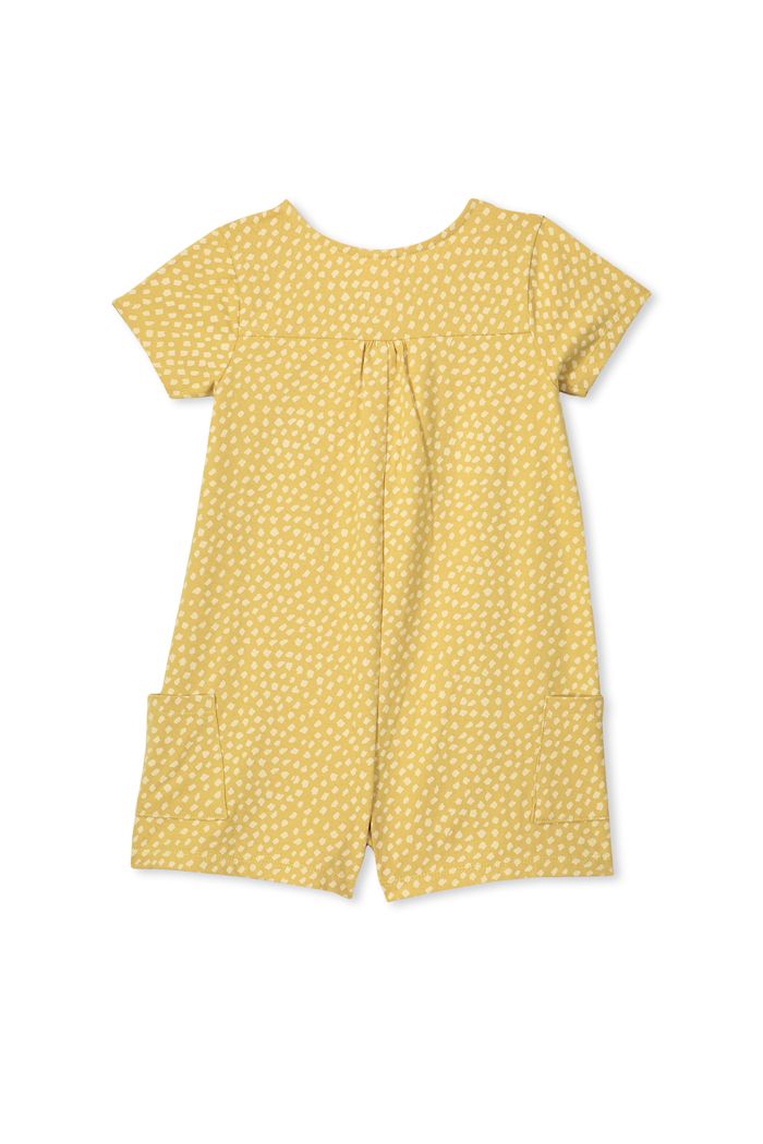Milky Clothing Spot Playsuit in mustard