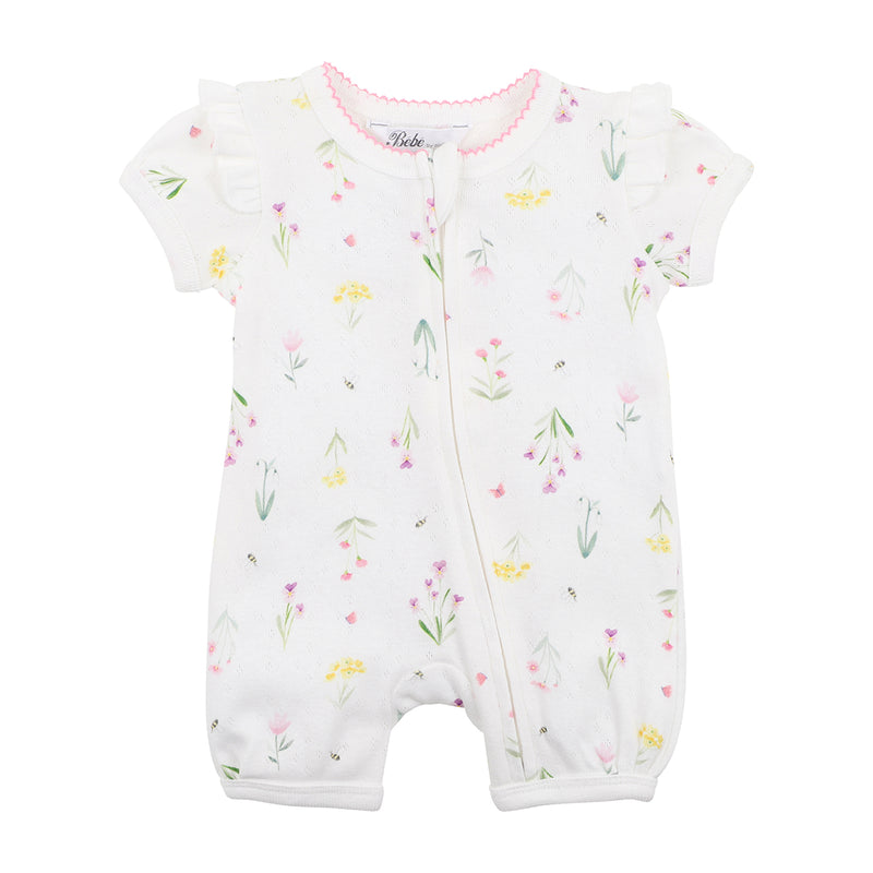 Bebe Hana ss zip romper in hana print