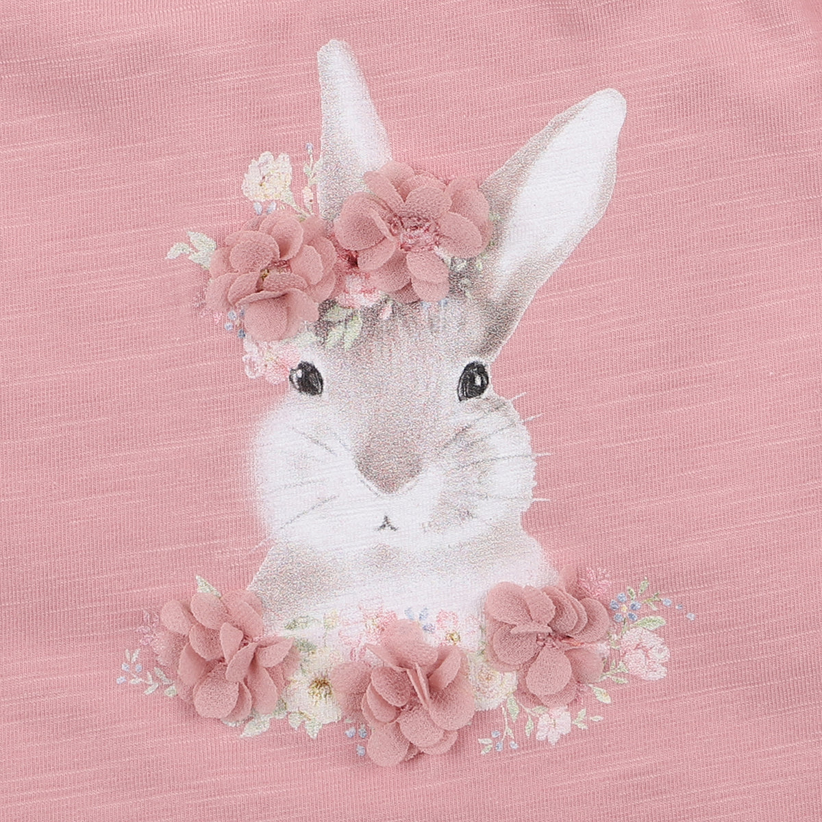 Bebe Freya bunny tee in dusky pink