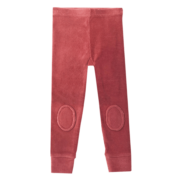 Rock Your Baby Corduroy Knee Patch Tights in dark pink