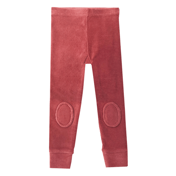 Rock Your Baby Corduroy Knee Patch Tights in dark pink