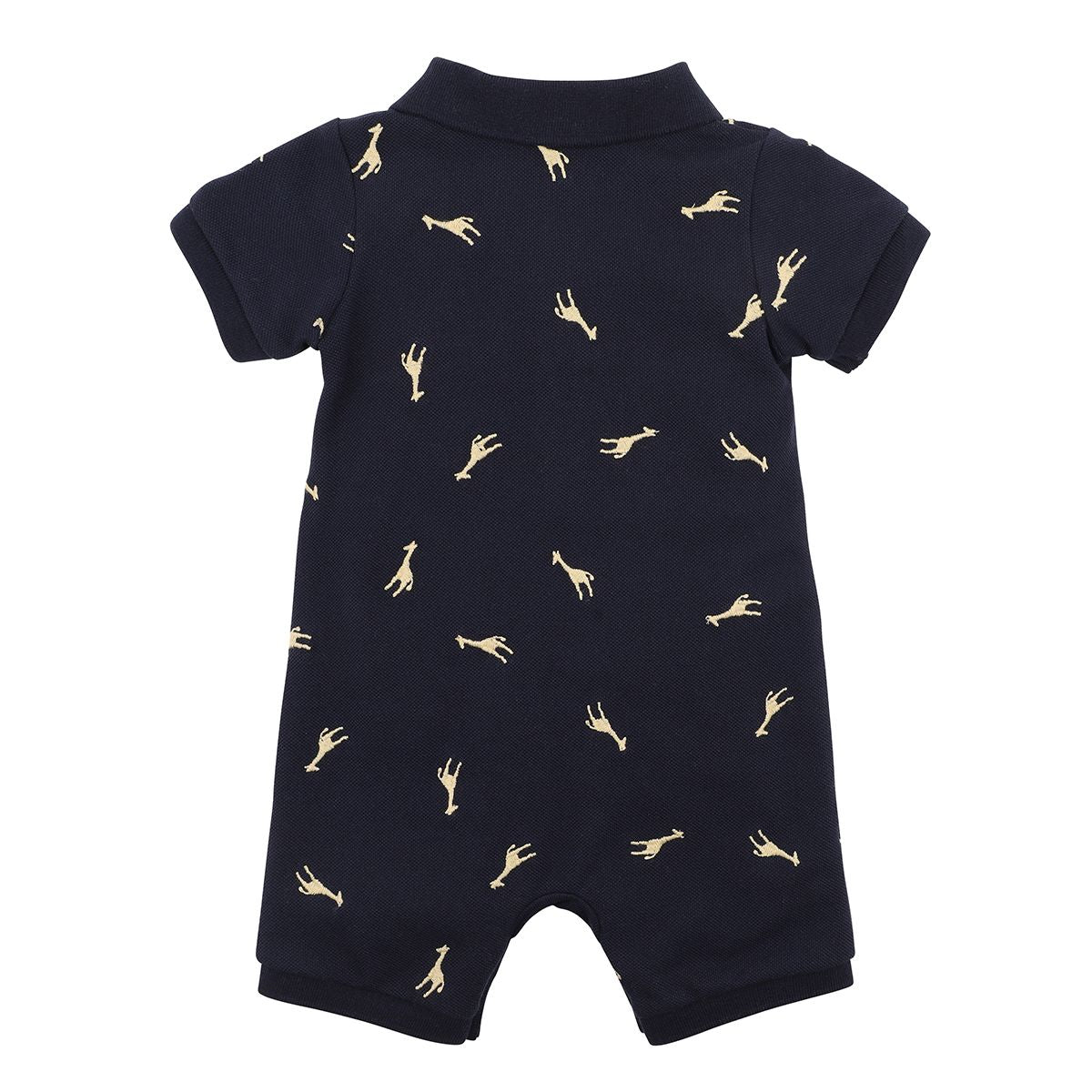 Bebe Jasper polo romper in blue