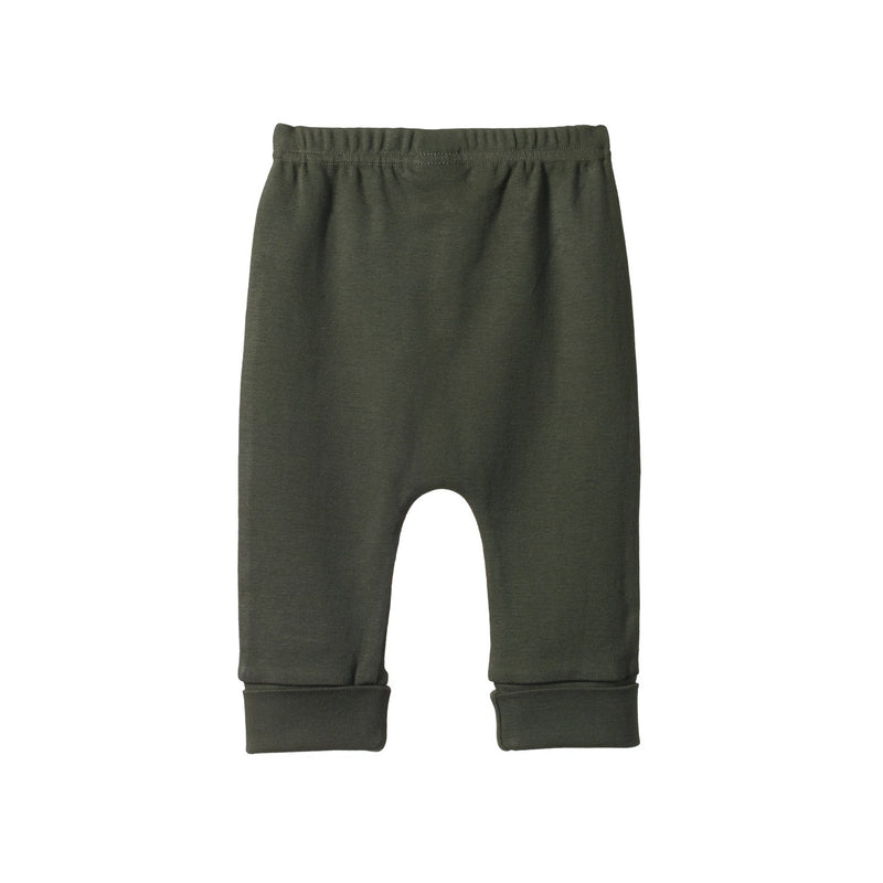 Nature Baby drawstring pants thyme in green