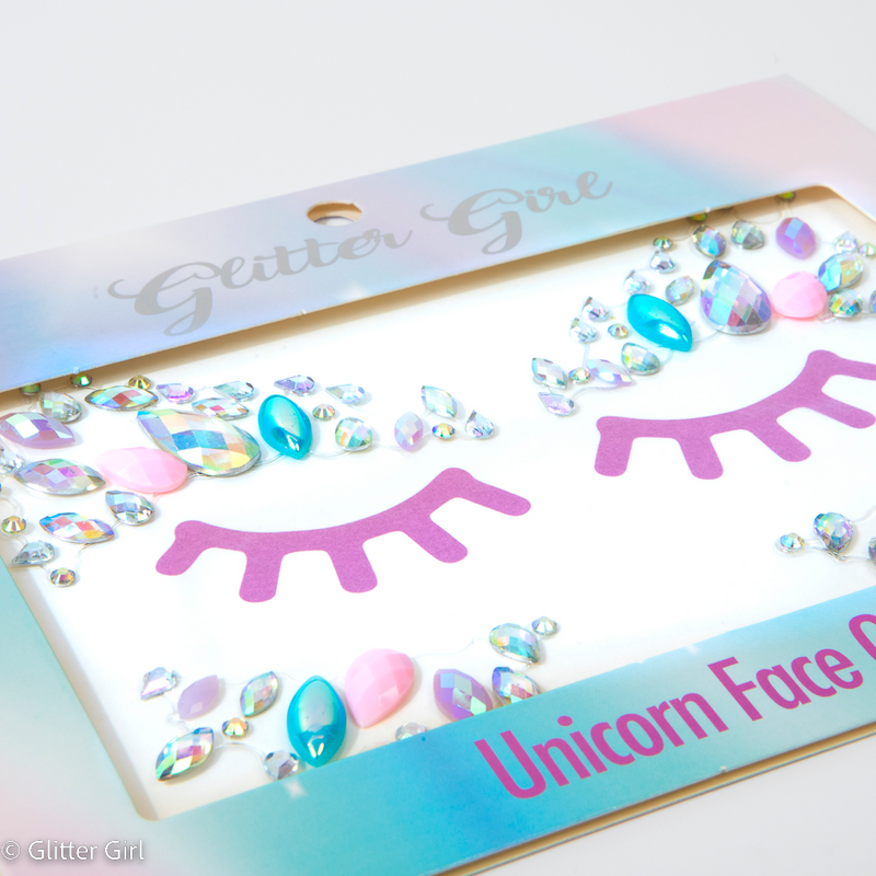 Glitter Girl Unicorn Face Gems - Assorted Styles