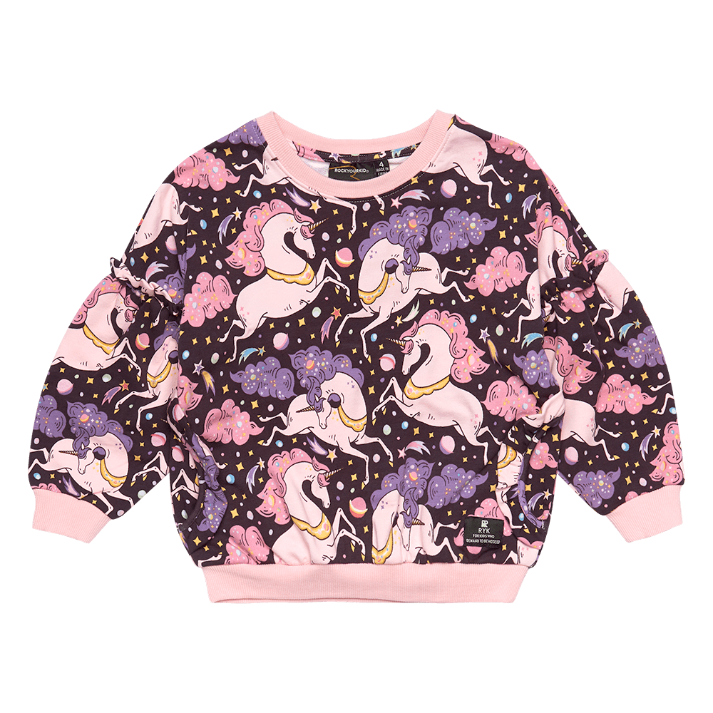 Rock Your Baby Cosmic Unicorn Sweatshirt