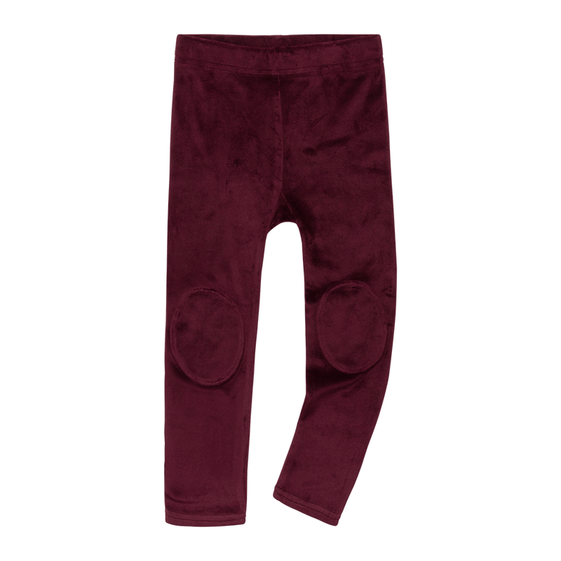 Rock Your Baby Velvet Knee Patch Tights Plum