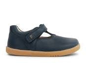 Bobux Kid+  Louise T Bar School Shoes  in navy