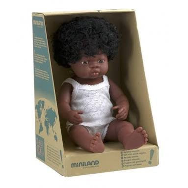 miniland-african-girl-baby-doll-38cm-in-brown