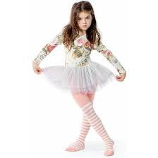 Paper Wings Crossover Leotard in multi colour print