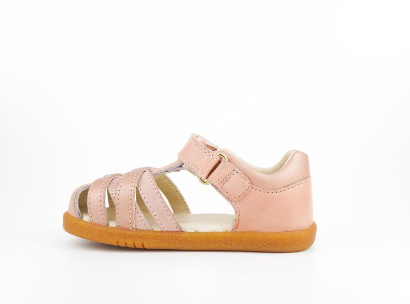 Bobux I-Walk cross jump sandal dusk pearl + rose gold in pink & gold