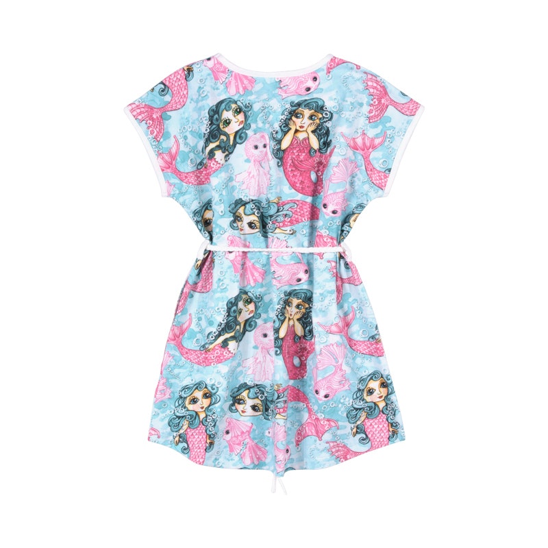 Paper Wings T Shirt Dress Mermaids Reboot in multi colour print