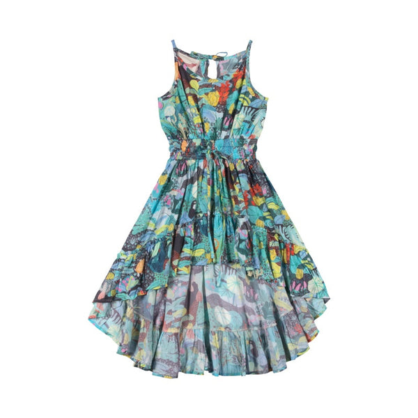 shirred-hilo-dress--mystery-jungle-in-multi colour print