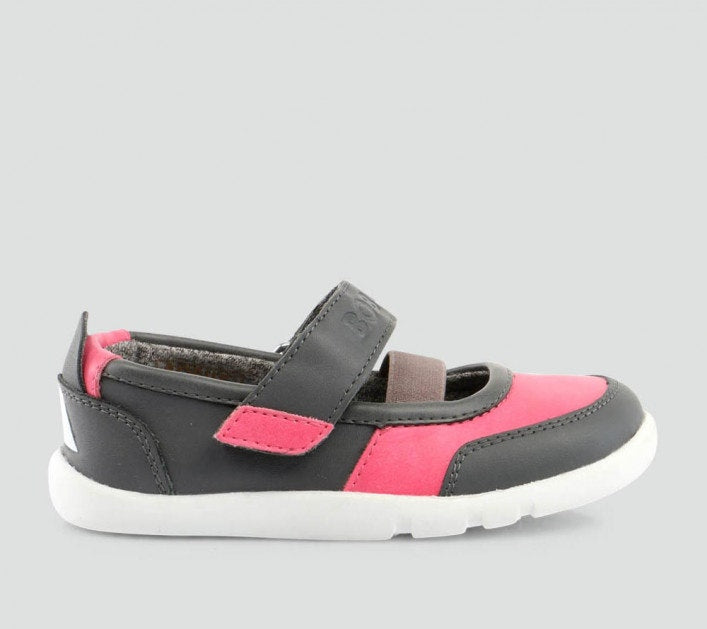Bobux Iwalk Vitra Summer Shoe in pink and grey Kids of Eltham