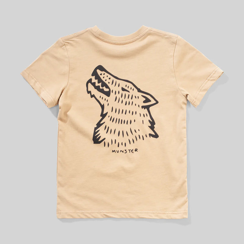 Munster Kids howl ss tee sand