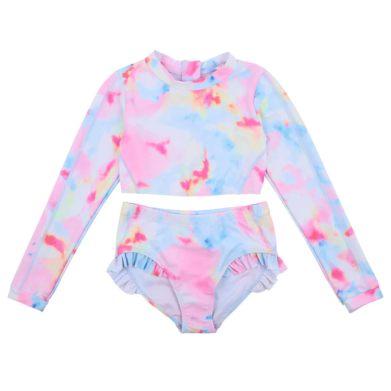 Minihaha Pia Cropped Rashie Set in tie dye